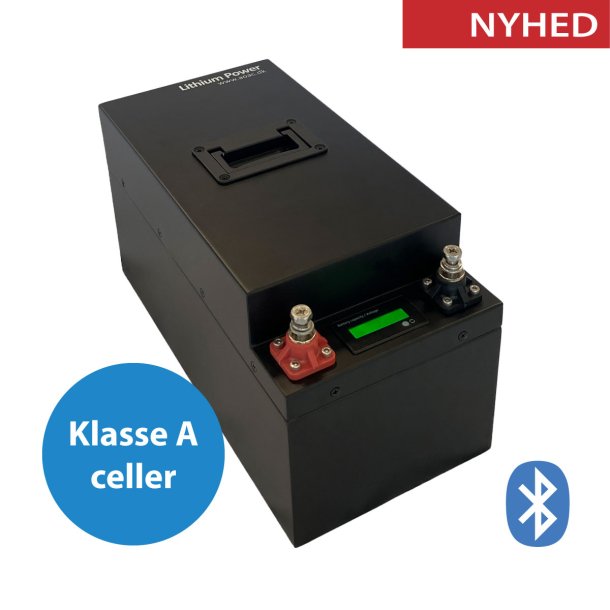100Ah AOACLithium Power Black Steel Batteri m. Bluetooth og App