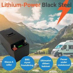 100Ah AOAC Lithium Power Black Steel Batteri
