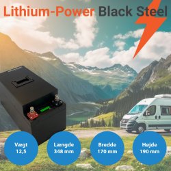 100Ah AOAC Lithium Power Black Steel Batteri