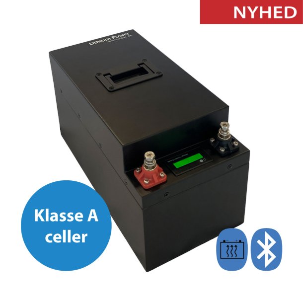 135Ah AOAC Lithium Power Black Steel Batteri m. Bluetooth, Heat og App