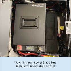 175Ah AOAC Lithium Power Black Steel Batteri m. Bluetooth og App