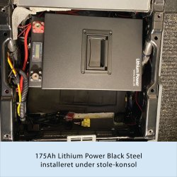 175Ah AOAC Lithium Power Black Steel Batteri m. Bluetooth og App