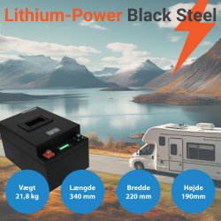 200Ah AOAC Lithium Power Black Steel Batteri