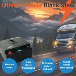300Ah AOAC Lithium Power Black Steel Batteri