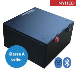 450Ah AOAC Lithium Power Black Steel Batteri m. Bluetooth, Heat og App