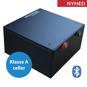 450Ah AOAC Lithium Power Black Steel Batteri m. Bluetooth og App