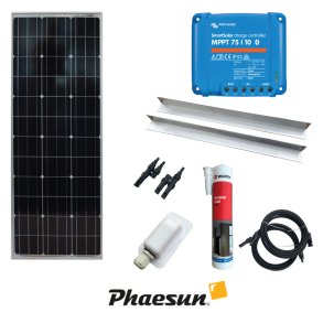 PHAESUN Solceller - Pakkelsning 140W-12V Monocrystalline