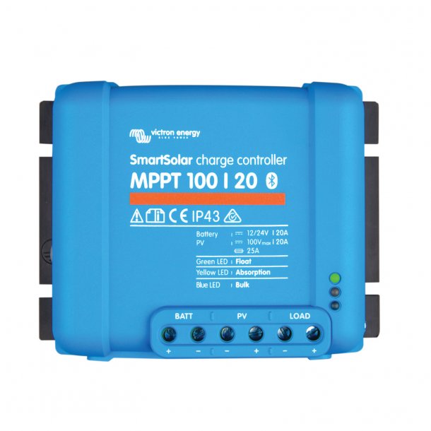 VICTRON 100/20 SmartSolar MPPT Solcelleregulator med bluetooth