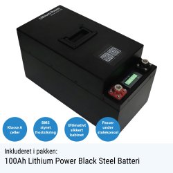 100Ah Lithium Power Black Steel Basis Pakkelsning