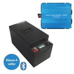 100Ah Lithium Power Black Steel Basis Plus Pakkelsning m. inverter