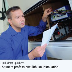 175Ah Lithium Power Black Steel Basis Plus Pakkelsning  m. inverter