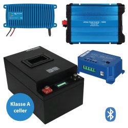 175Ah Lithium Power Black Steel Komplet Pakkelsning m. inverter