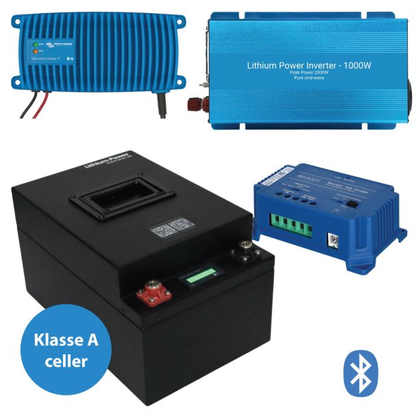230Ah Lithium Power Black Steel Basis Plus Pakkel�sning m. inverter