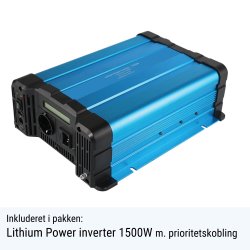 230Ah Lithium Power Black Steel Komplet Pakkel�sning m. inverter