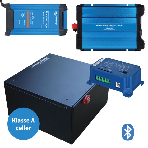 450Ah Lithium Power Black Steel Komplet Pakkel�sning m. inverter