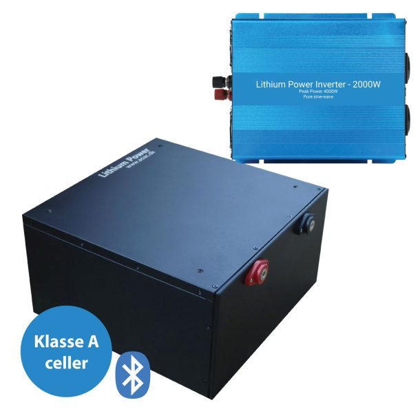 450Ah Lithium Power Black Steel Basis Plus Pakkelsning m. inverter