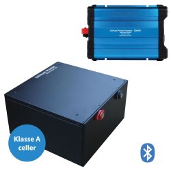 450Ah Lithium Power Black Steel Komplet Pakkelsning m. inverter