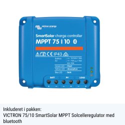 230Ah Lithium Power Black Steel Total pakkel�sning med inverter og solcelle